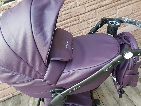 Детская коляска Rant Aura S Line 2 в 1, эко-кожа (фиолетовый)