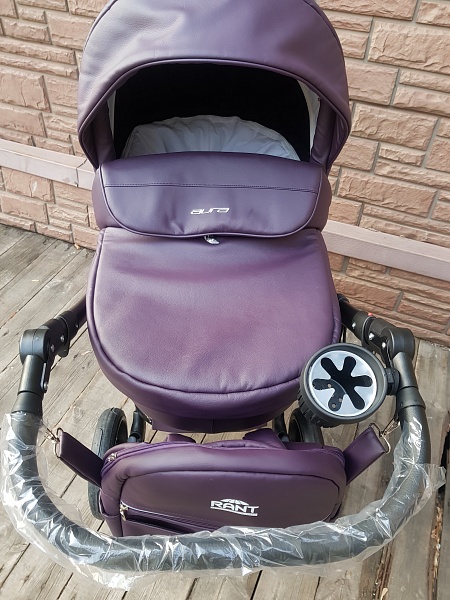 Детская коляска Rant Aura S Line 2 в 1, эко-кожа (фиолетовый)