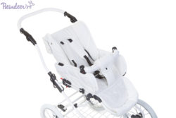 Детская коляска Reindeer Prestige Lily 2 в 1, эко-кожа (белый)