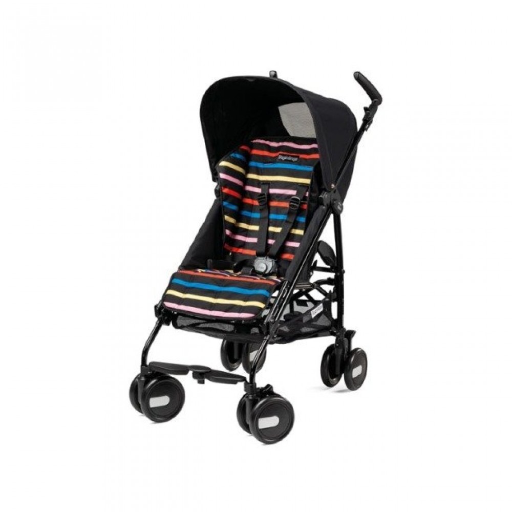 Детская коляска Peg Perego Plico mini без бампера (Чёрный/разноцветный)