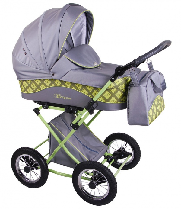 Детская коляска LONEX BERGAMO 2 В 1 (серый)