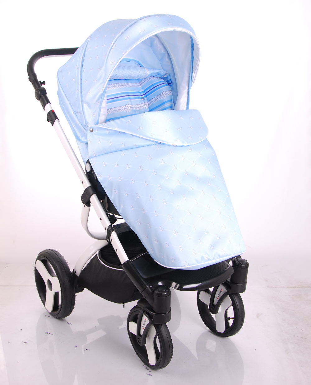 Детская коляска LONEX SANREMO 3 В 1 (голубой)