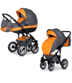 Детская коляска Riko Brano 2 в 1 (Серый/оранжевый)