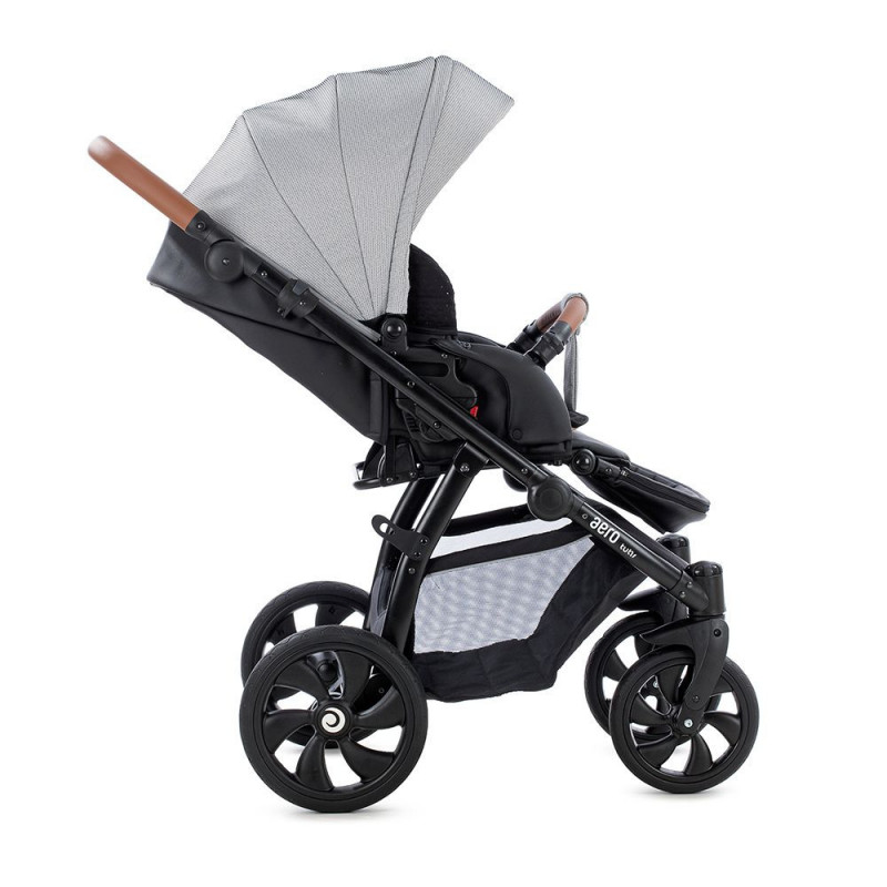 Детская коляска Tutis Aero 2 в 1 New 2019 №112 (черный-серый) кожа