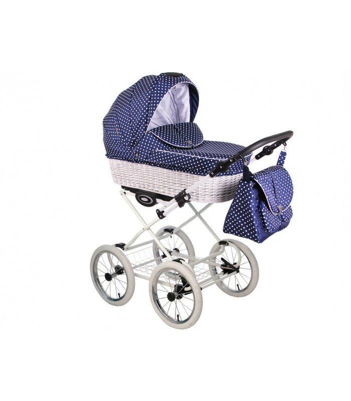 Детская коляска LONEX RETRO ECCO LEDER 2 В 1 (синий)