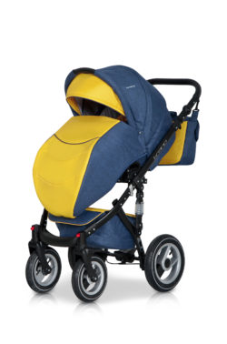 Детская коляска Riko Brano 2 в 1 (Синий/желтый)
