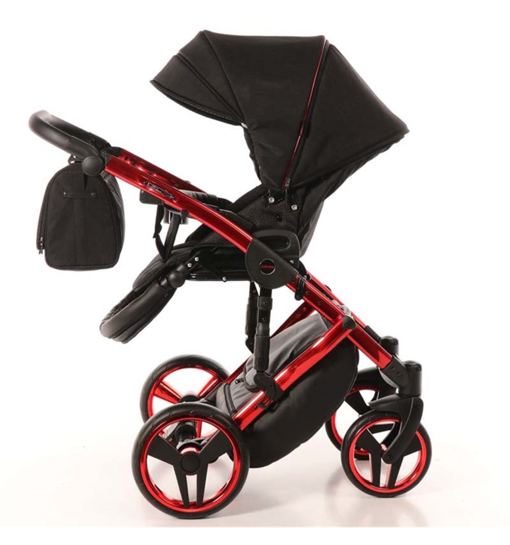 Детская коляска Junama Diamond Individual 3 в 1 (черный/красный)