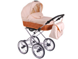 Детская коляска LONEX CLASSIC RETRO 3 в 1 (Светло-розовый)