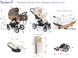 Детская коляска Reindeer City Wiklina Eco-line 3 в 1 (Бежевый)