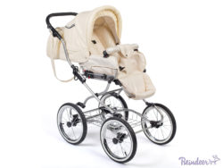 Детская коляска Reindeer Wiklina Eco-Leather 2 в 1 (белый)