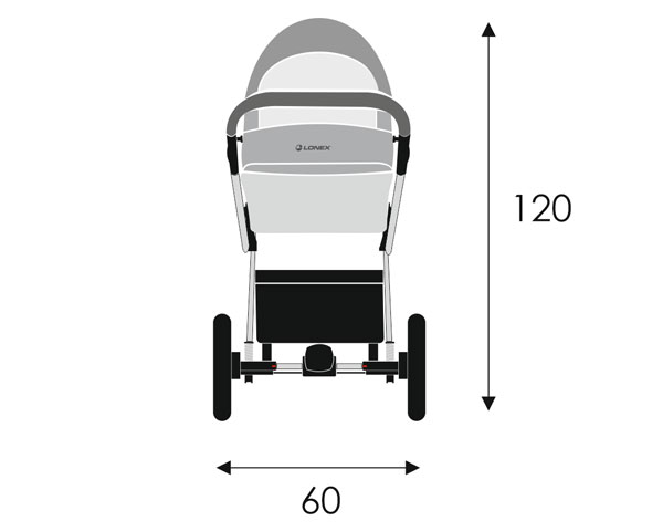 Детская коляска LONEX FIRST 2 В 1 (Серый)