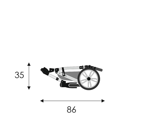 Детская коляска LONEX FIRST 2 В 1 (Синий/белый)