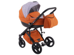 Детская коляска LONEX COMFORT GALLAXY 2 В 1 (Белый/оранжевый)