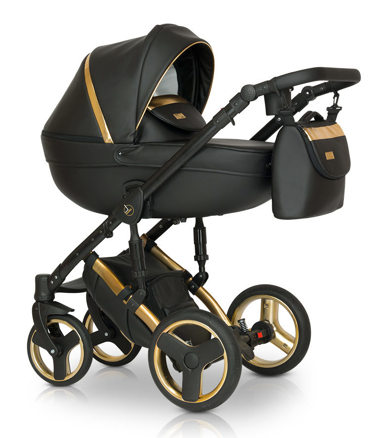 Детская коляска Verdi Mirage Limited 3 в 1 (Черный/золотой)