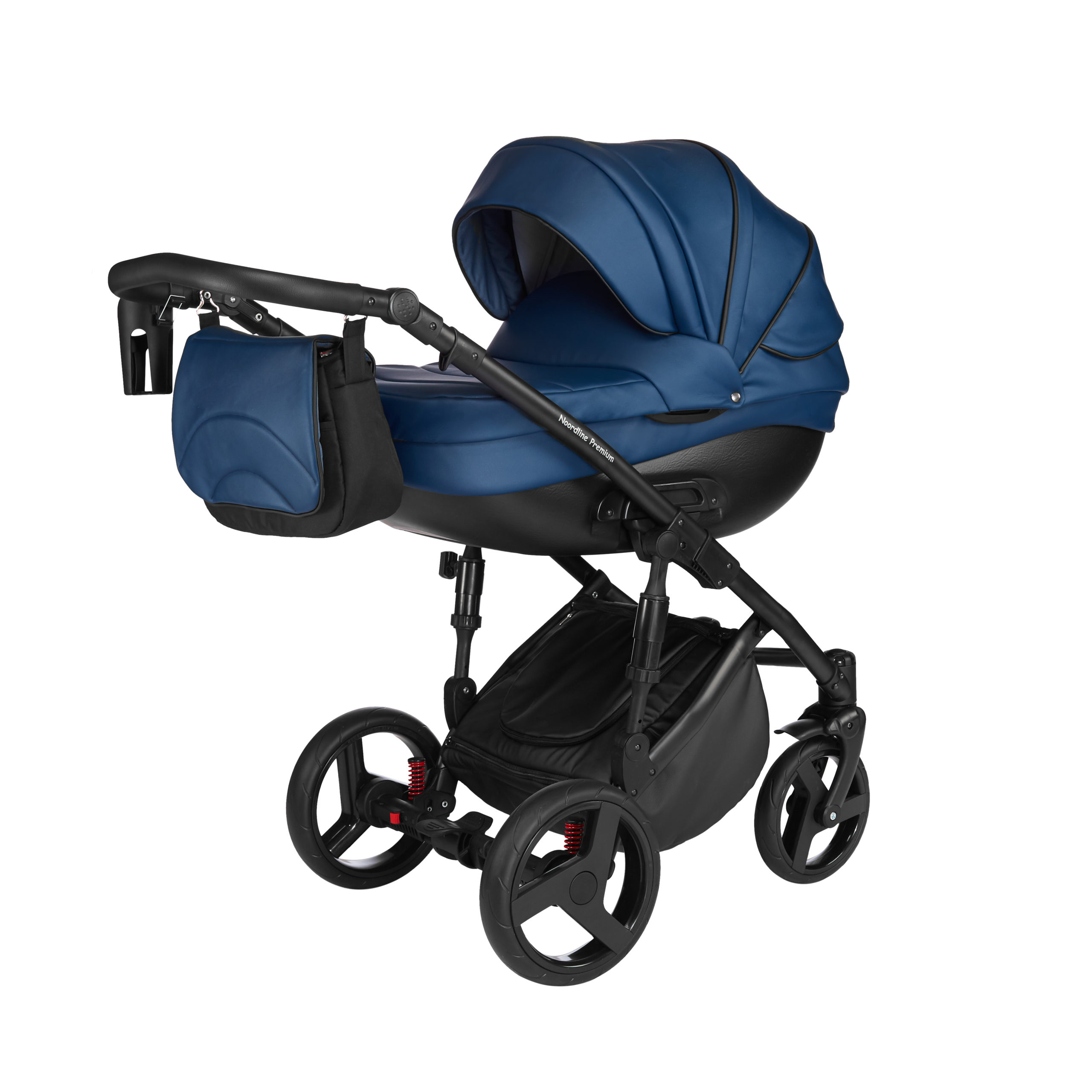Детская коляска Noordline Оlivia Premium Sport  3 в 1 КОЖА (Синий)