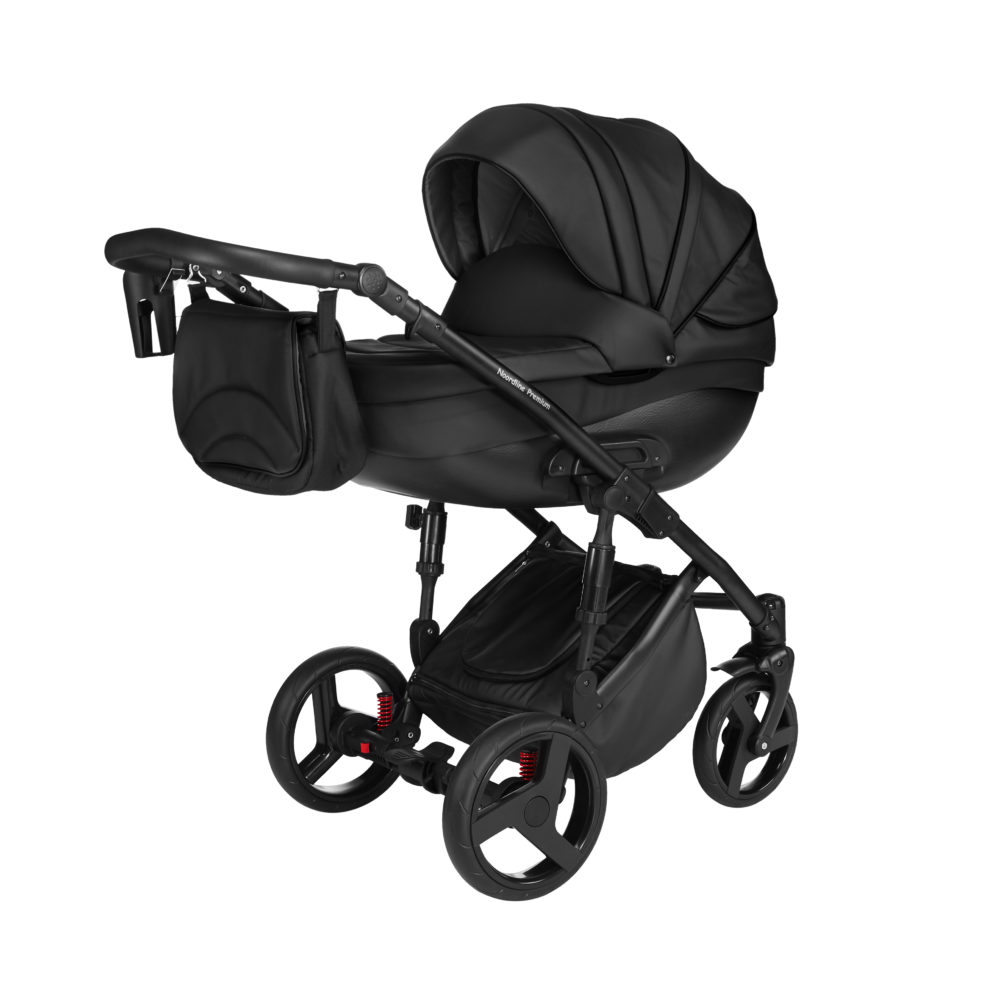 Детская коляска Noordline Оlivia Premium Sport  2 в 1 КОЖА (Черный)