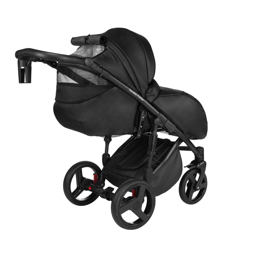 Детская коляска Noordline Оlivia Premium Sport  3 в 1 КОЖА (Черный)