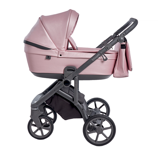 Детская коляска Roan Bloom 2 в 1 New 2021 эко-кожа (Розовый) Pink Pearl