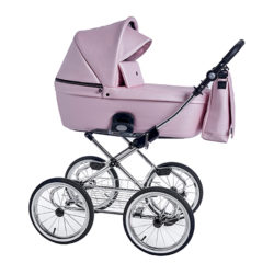 Детская коляска 3 в 1 Roan Coss Classic эко-кожа (Розовый) Pink Pearl