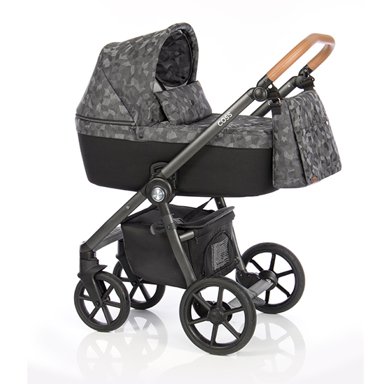 Детская коляска Roan Coss 3 в 1 New 2020 Onyx (Серый с принтом)